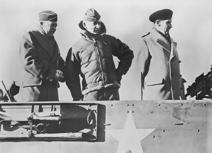 Framed Print : General Dwight Eisenhower and Others on Field Framed Print : General Dwight Eisenhower and Others on Field