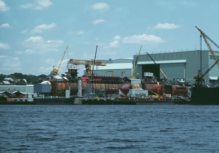 Framed Print : General Dynamics Shipyard Framed Print : General Dynamics Shipyard
