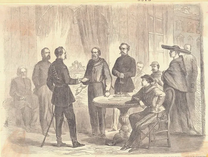 Framed Print : General Garibaldi and Envoy During Sicilian Conquest Framed Print : General Garibaldi and Envoy During Sicilian Conquest