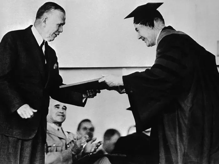 Framed Print : General G.C. Marshall Receiving an Honorary Degree Framed Print : General G.C. Marshall Receiving an Honorary Degree