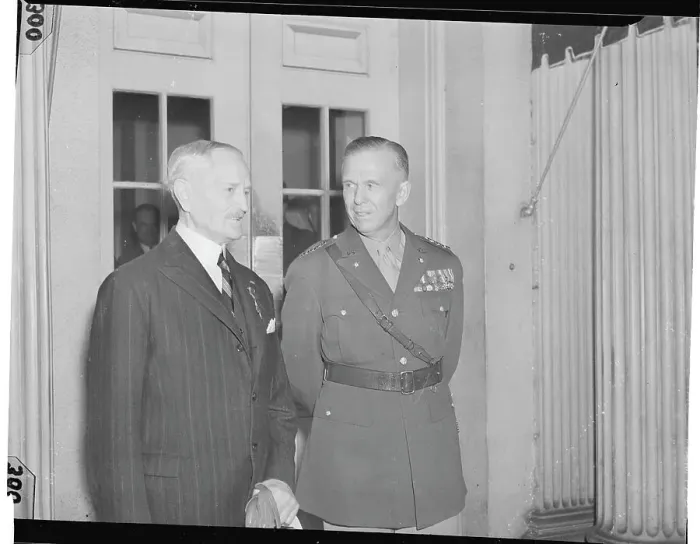 Framed Print : General George C. Marshall and John J. Pershing Together Framed Print : General George C. Marshall and John J. Pershing Together