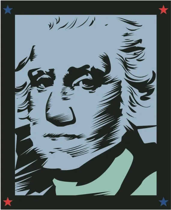 Framed Print : General George Washington Illustration Framed Print : General George Washington Illustration