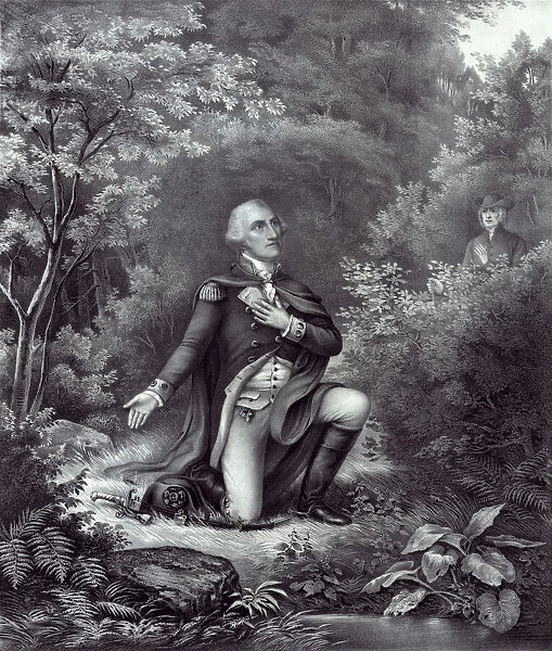 General George Washington in Prayer at Valley Forge