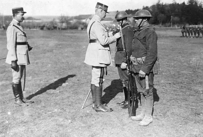 Framed Print : General Grancher Decorating Two Men Framed Print : General Grancher Decorating Two Men