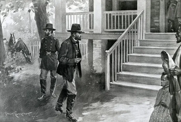 Framed Print : General Grant Entering the McLean House by B. West Clinedinst Framed Print : General Grant Entering the McLean House by B. West Clinedinst