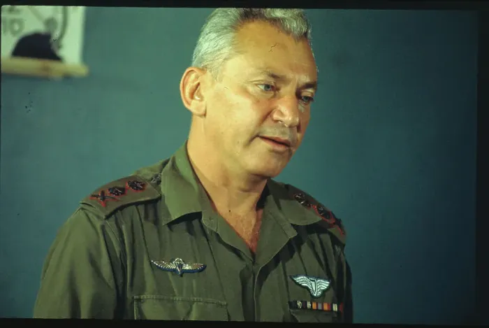 Framed Print : General Haim Bar-Lev Speaking to the Press