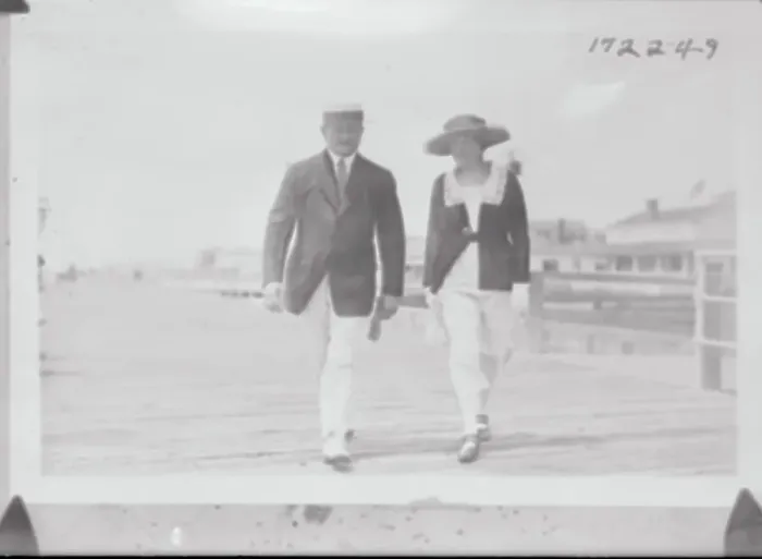 Framed Print : General John J. Pershing and Sister on Pier Framed Print : General John J. Pershing and Sister on Pier