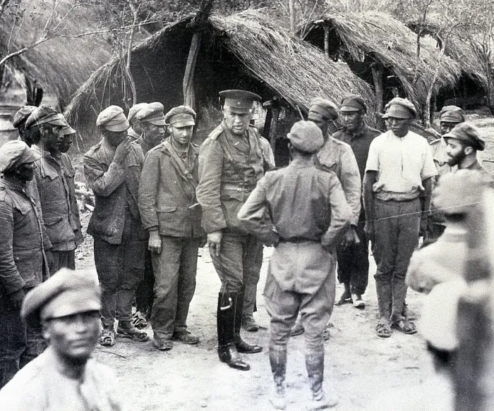 Framed Print : General Kundt Inspects Bolivian Soldiers During Chaco War