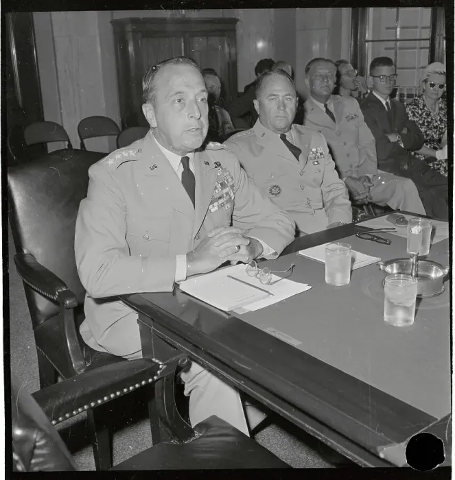 Framed Print : General Lyman L. Lemnitzer with Colleagues at Conference Table Framed Print : General Lyman L. Lemnitzer with Colleagues at Conference Table