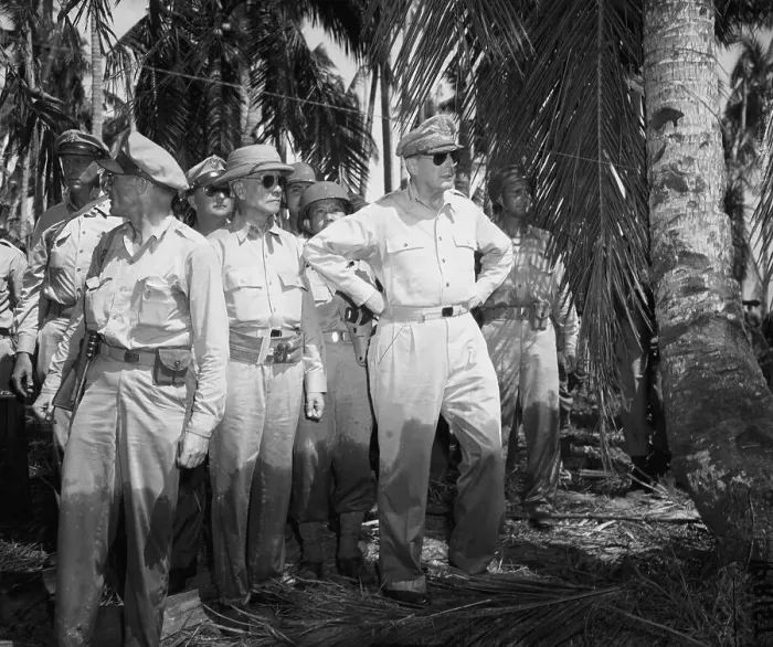 Framed Print : General MacArthur Arriving on Leyte Framed Print : General MacArthur Arriving on Leyte
