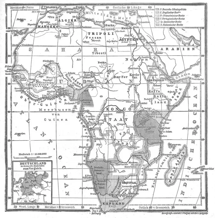 Framed Print : General map of the European colonies in Africa Framed Print : General map of the European colonies in Africa