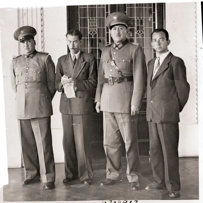 Framed Print : General Penaranda and Brother Arrive in Chile