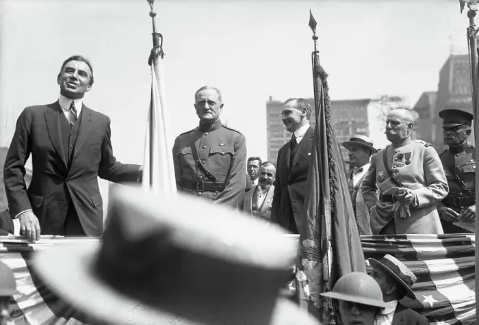Framed Print : General Pershing with Colleagues Framed Print : General Pershing with Colleagues