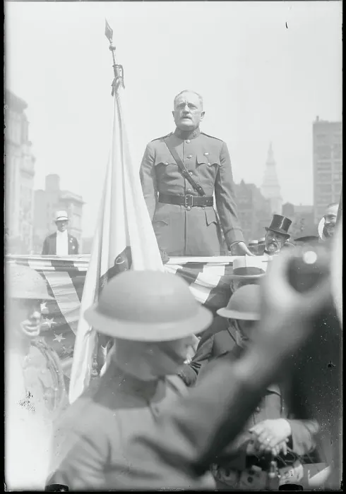 Framed Print : General Pershing Making Speech Framed Print : General Pershing Making Speech