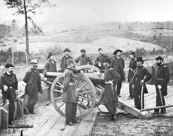 Framed Print : General Sherman and Staff Outside Atlanta Framed Print : General Sherman and Staff Outside Atlanta