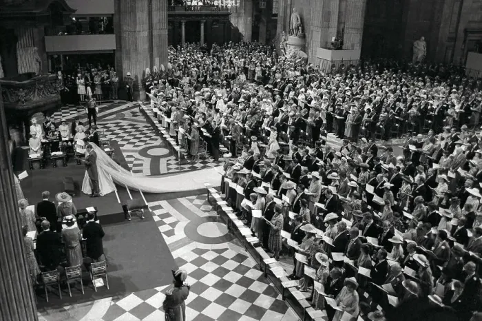 Framed Print : General View of Cathedral Filled for Prince Charles Wedding Framed Print : General View of Cathedral Filled for Prince Charles Wedding
