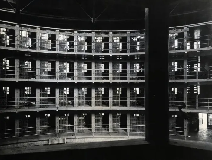 Framed Print : General View of Cell Blocks in Prison