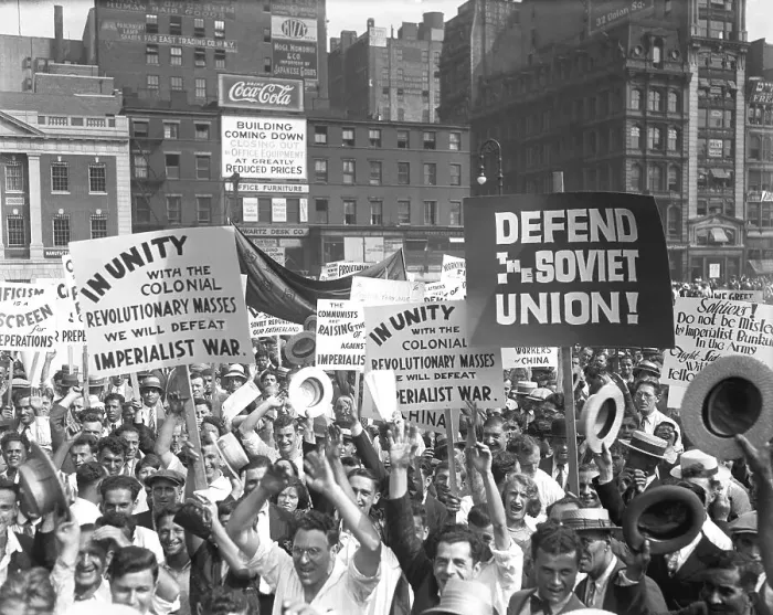 Framed Print : General View of Communists Celebrating Framed Print : General View of Communists Celebrating