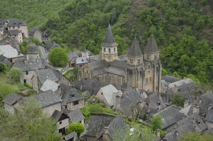 Framed Print : A general view of Conques Framed Print : A general view of Conques