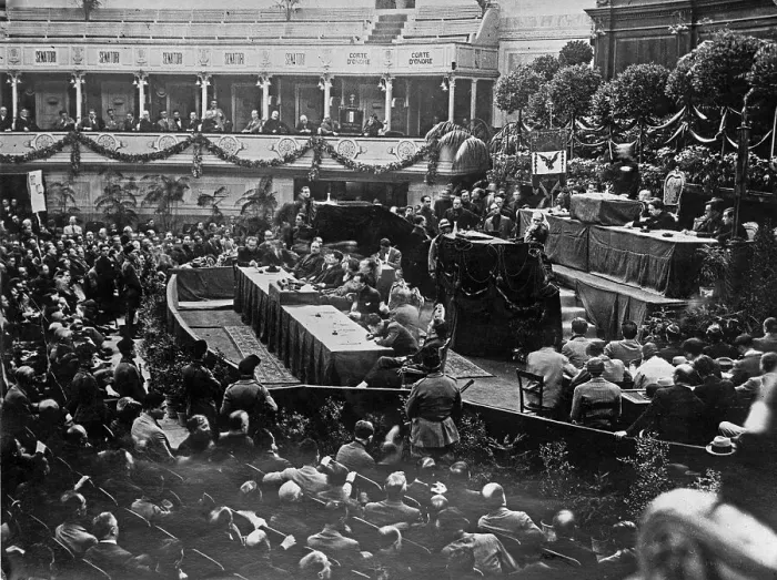 Framed Print : General View of a Fascist Party Conference