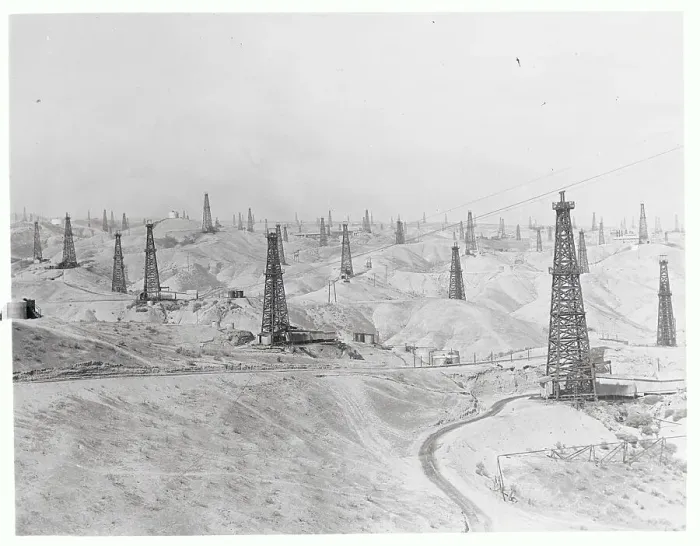 Framed Print : General View of US Government Oil Property Framed Print : General View of US Government Oil Property
