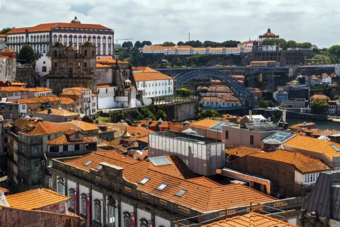 Framed Print : General view of Porto City, Oporto, Portugal
