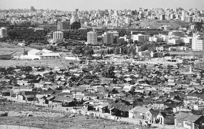 Framed Print : General View Refugee Camp In Beirut