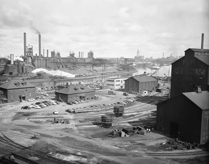 Framed Print : General View Of The Republic Steel Plant Framed Print : General View Of The Republic Steel Plant