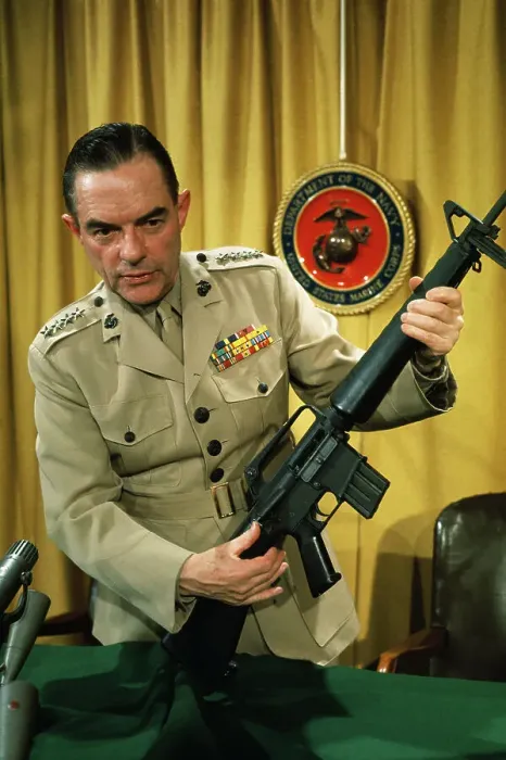 Framed Print : General Wallace M. Greene, Jr. Holding M16 Rifle Framed Print : General Wallace M. Greene, Jr. Holding M16 Rifle