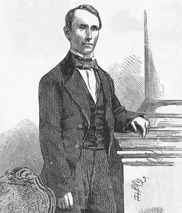 Framed Print : General William Walker Posed By Column Framed Print : General William Walker Posed By Column