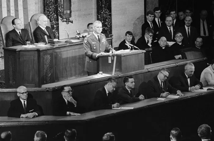 Framed Print : General William Westmoreland Speaking to Congress Framed Print : General William Westmoreland Speaking to Congress