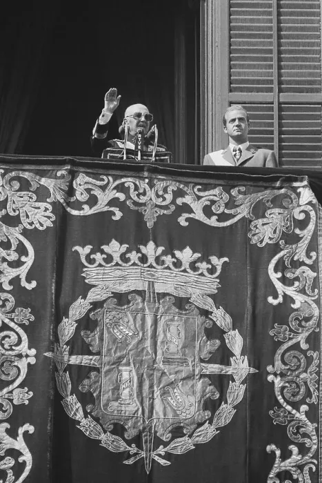 Framed Print : Generalissimo Francisco Franco Waves