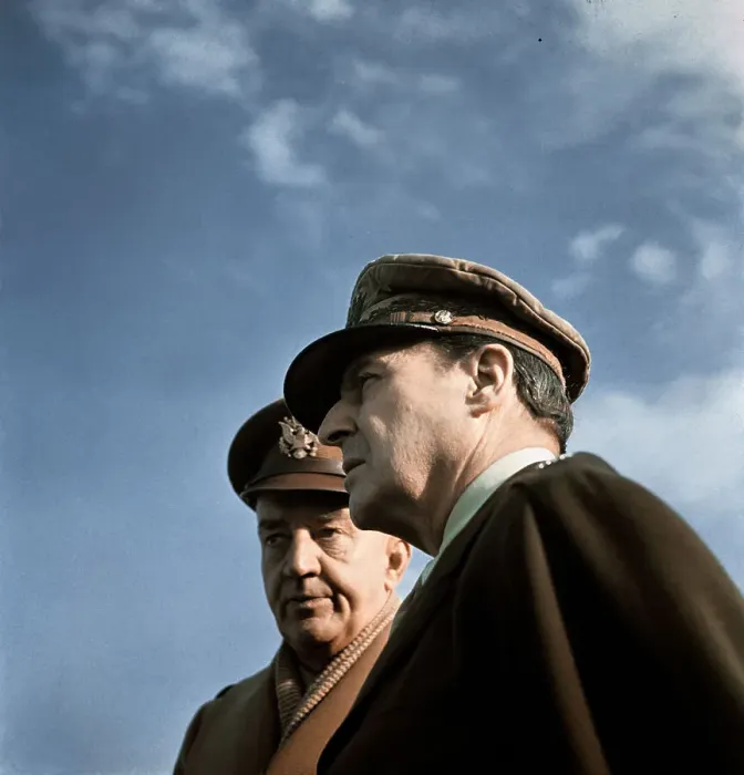Framed Print : Generals MacArthur and Eichelberger Framed Print : Generals MacArthur and Eichelberger