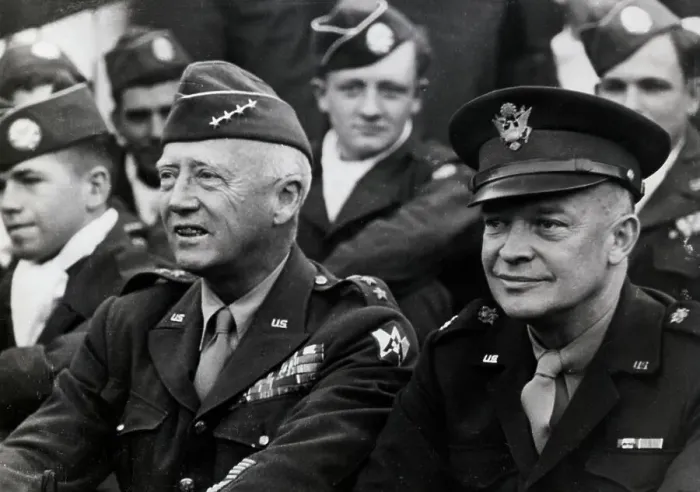 Framed Print : Generals Patton and Eisenhower Framed Print : Generals Patton and Eisenhower