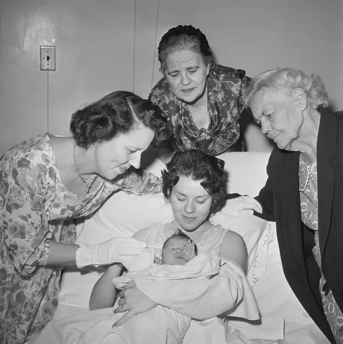 Framed Print : Five Generations with Newborn Framed Print : Five Generations with Newborn