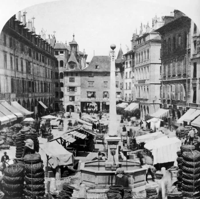 Framed Print : Geneva Market Framed Print : Geneva Market