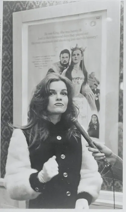 Framed Print : Genevieve Bujold Talking to Newsmen Framed Print : Genevieve Bujold Talking to Newsmen