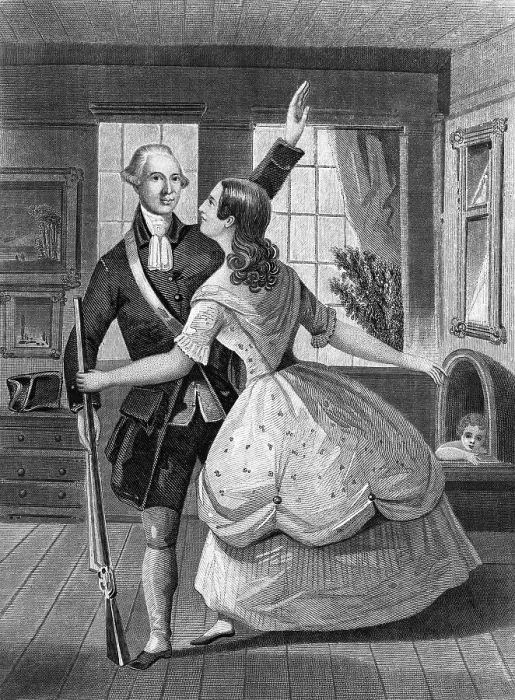 Framed Print : Gen.Joseph Warren Leaving Family Framed Print : Gen.Joseph Warren Leaving Family