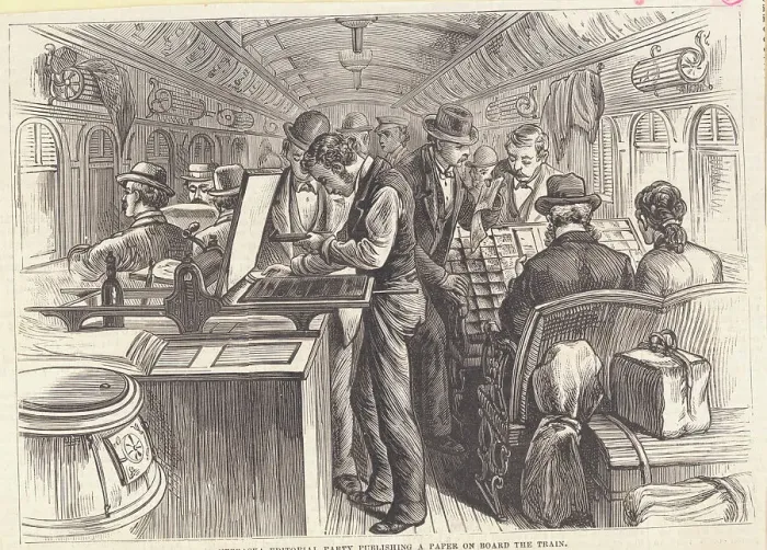 Framed Print : Gentleman Preparing Newspaper Framed Print : Gentleman Preparing Newspaper