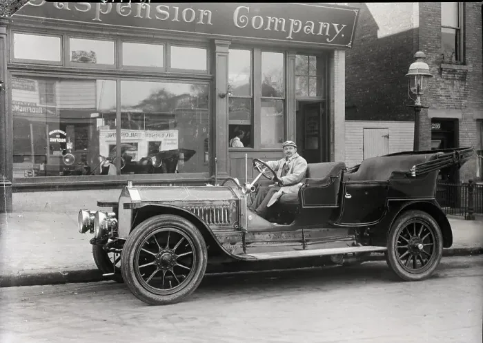 Framed Print : Gentleman On Steering Wheel Of Tour Car Framed Print : Gentleman On Steering Wheel Of Tour Car