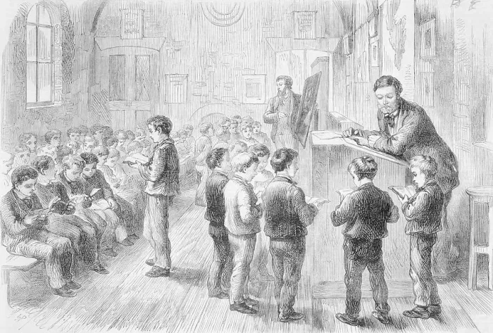 Framed Print : Gentlemen Instructing Boys at a Boy's Home