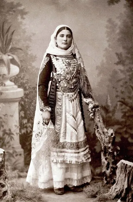 Framed Print : Gentlewoman from Athens in Sunday Dress, Traditional Costume, 1878, Greece, Historic, digitally restored reproduction from a 19th century original Framed Print : Gentlewoman from Athens in Sunday Dress, Traditional Costume, 1878, Greece, Historic, digitally restored reproduction from a 19th century original