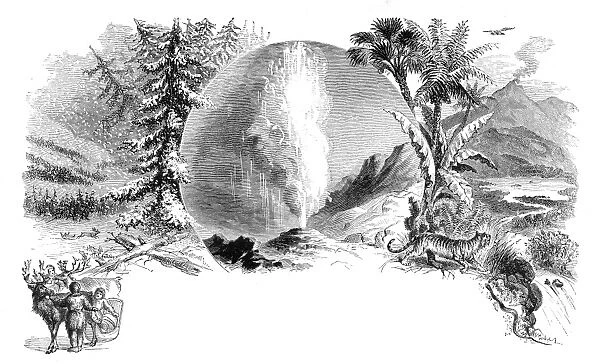 Geography earth engraving 1881