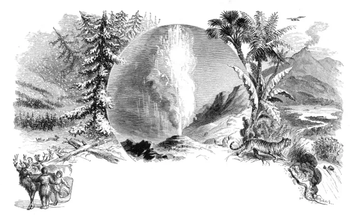Framed Print : Geography earth engraving 1881 Framed Print : Geography earth engraving 1881