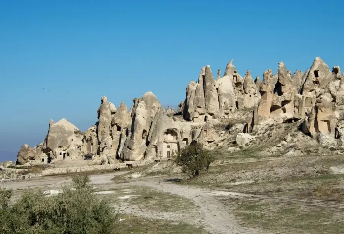 Framed Print : Geological formations in Cappadocia. Goreme Valley, Turkey Framed Print : Geological formations in Cappadocia. Goreme Valley, Turkey