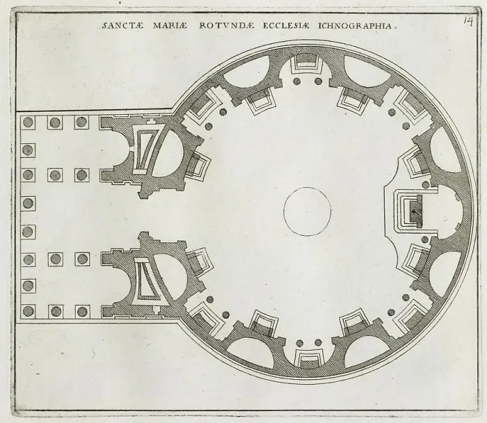 Framed Print : Geometric plan of the church of the Rotonda, which was the Pantheon of the ancient Romans, historical Rome, Italy, digital reproduction of an original 17th century template, original date unknown Framed Print : Geometric plan of the church of the Rotonda, which was the Pantheon of the ancient Romans, historical Rome, Italy, digital reproduction of an original 17th century template, original date unknown