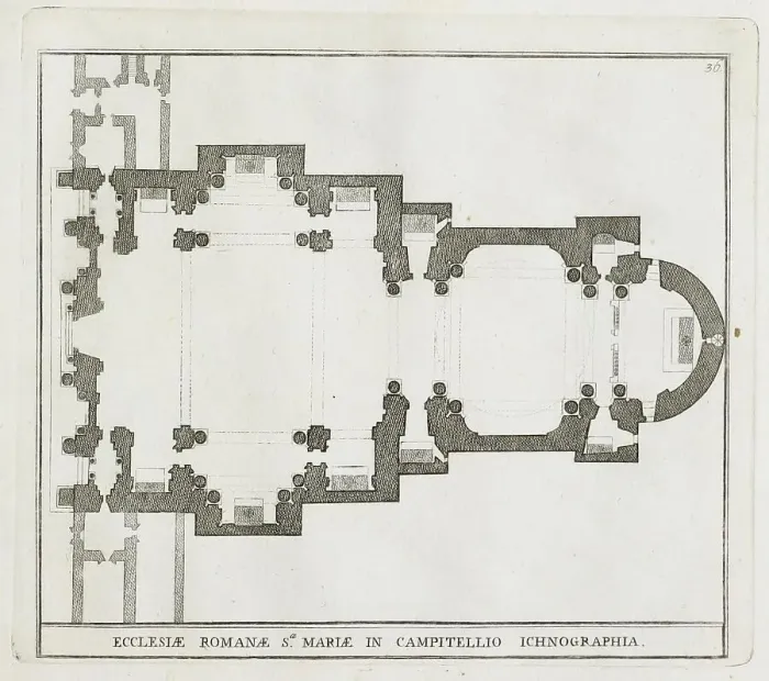 Framed Print : Geometric plan of the church of S. Maria in Campitelli, after a drawing by Cav. Rainaldi, historical Rome, Italy, digital reproduction of an original 17th century drawing, original date unknown Framed Print : Geometric plan of the church of S. Maria in Campitelli, after a drawing by Cav. Rainaldi, historical Rome, Italy, digital reproduction of an original 17th century drawing, original date unknown