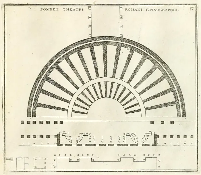Framed Print : Geometric plan of Theatre of Pompey, copied from an ancient plan of Rome, historical Rome, Italy, digital reproduction of an original 17th century template, original date unknown Framed Print : Geometric plan of Theatre of Pompey, copied from an ancient plan of Rome, historical Rome, Italy, digital reproduction of an original 17th century template, original date unknown