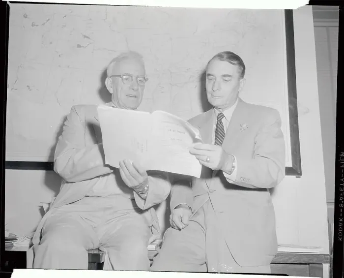 Framed Print : George Aiken and Clifford Hope Studying Farm Bill Framed Print : George Aiken and Clifford Hope Studying Farm Bill