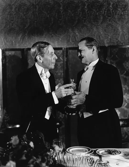 Framed Print : George Arliss Gives L Barrymore an Oscar Framed Print : George Arliss Gives L Barrymore an Oscar